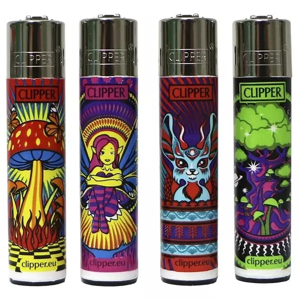 Mechero Clipper - diseños psicodélicos