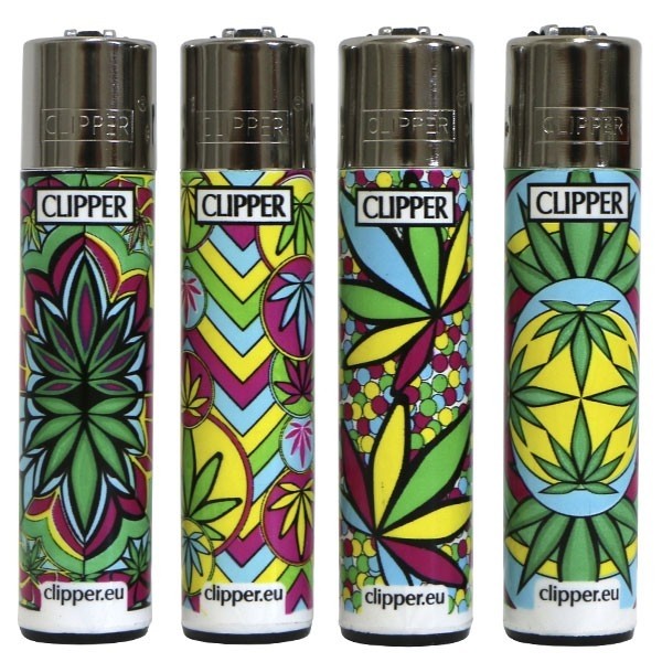 Mechero Clipper - hojas psicodélicas
