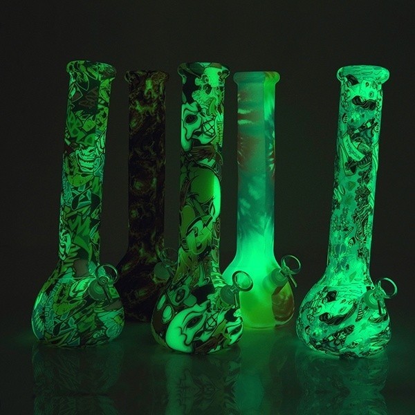 Bong Fluorescente de Silicona XL 34 cm