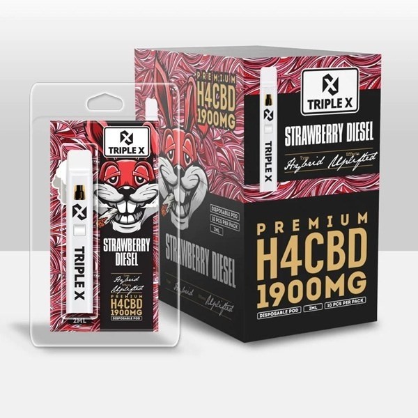 View Vape Desechable H4CBD Triple X Strawberry Diesel Acan