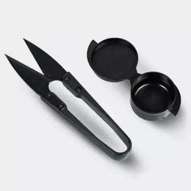 Mikrodosis-Set kleine Klemmschere und Silikonkanister