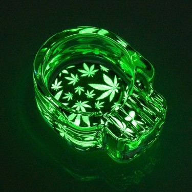 View Cenicero de Cristal Calavera Fluorescente glow in the dark