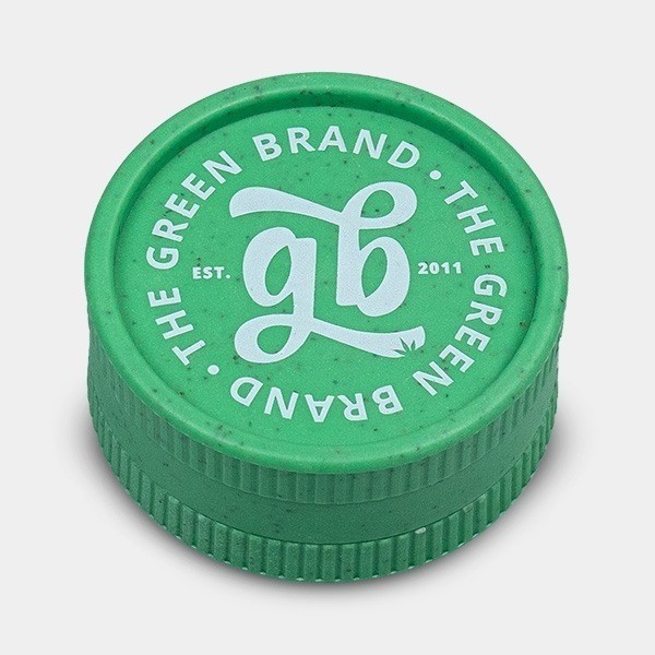 Grinder Biodegradable dos partes GB The Green Brand verde cerrado