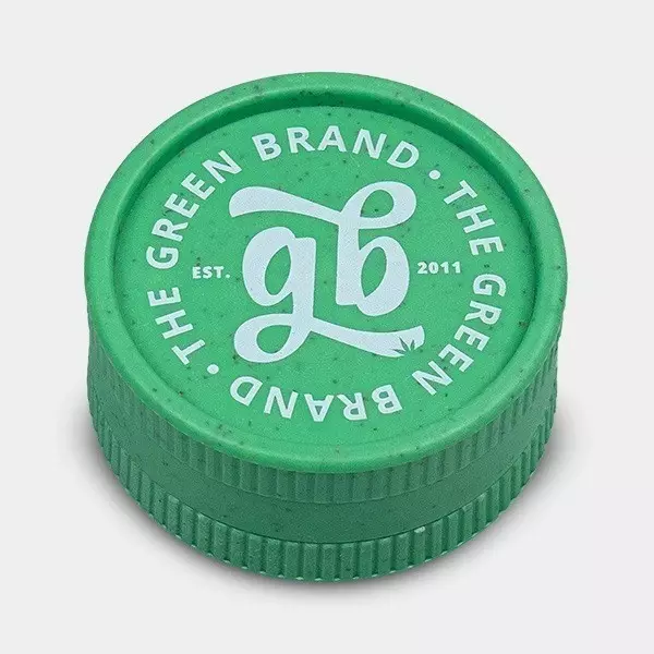 Grinder Biodegradable dos partes GB The Green Brand verde cerrado