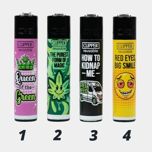 View Clipper-Feuerzeug Weed-Slogan 14