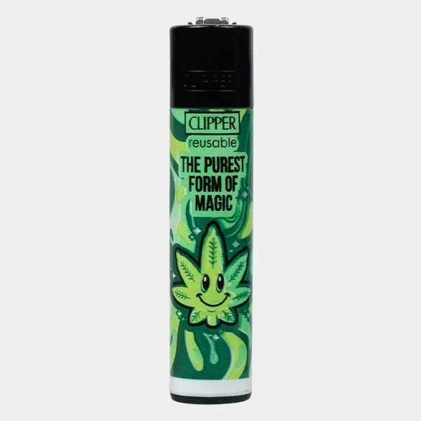 Clipper-Feuerzeug Weed-Slogan 14 grün