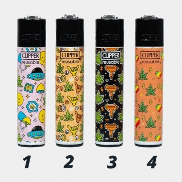 View Clipper Feuerzeug Leaf Pattern