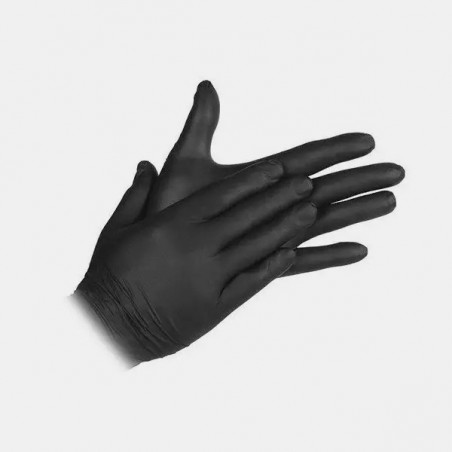 Schwarze Nitrilhandschuhe (100 Stück)
