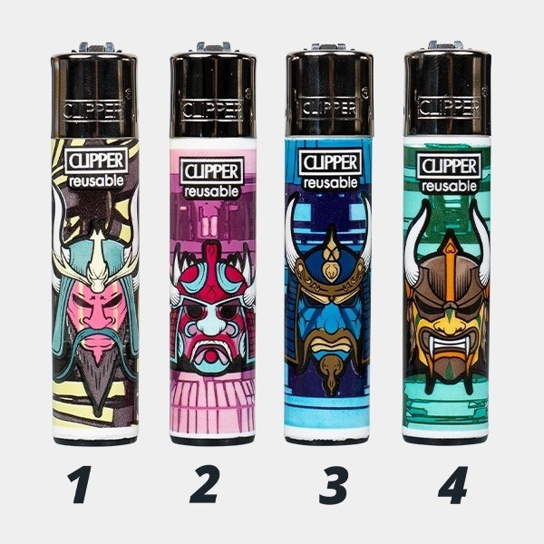 View Mechero Clipper Samurai Masks