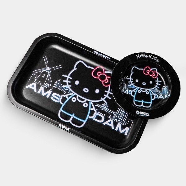 Kit Hello Kitty Neon Amsterdam Bandeja Mediana + Cenicero