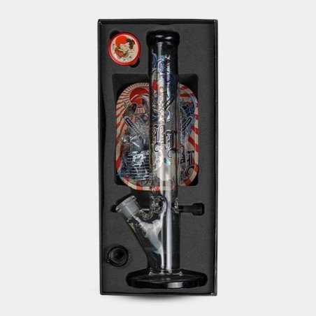 Bong con Maleta Ronin y Geisha Black Leaf maleta abierta