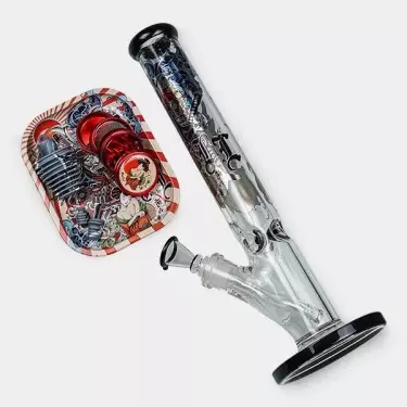 Bong con Maleta Ronin y Geisha Black Leaf + bandeja