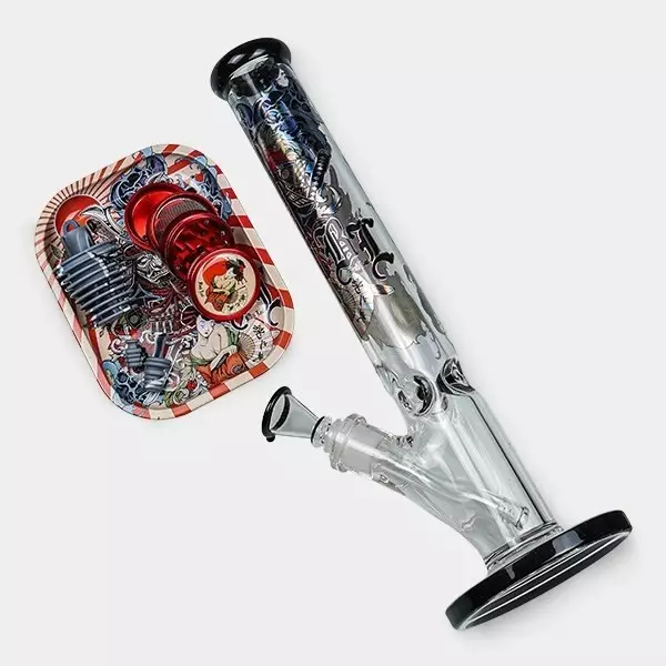 Bong con Maleta Ronin y Geisha Black Leaf + bandeja