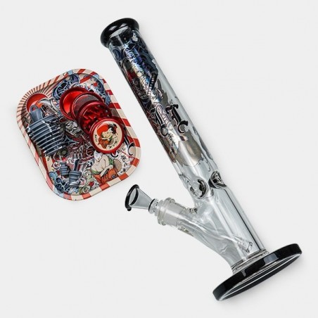 Bong con Maleta Ronin y Geisha Black Leaf + bandeja