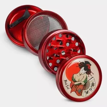 Bong con Maleta Ronin y Geisha Black Leaf grinder