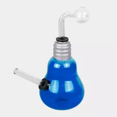 Bong BHO Glühbirne 16cm blau