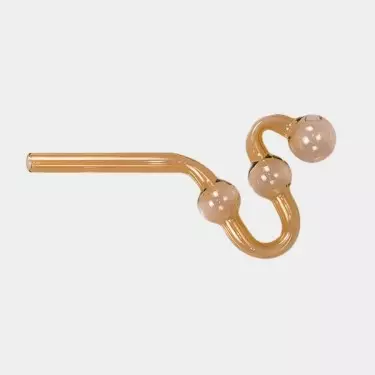 Gebogenes Ölrohr aus Glas