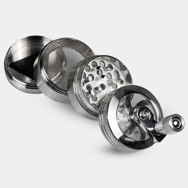 Manueller schwarzer Grinder mit 40mm, 4-teilig - GB The Green Brand