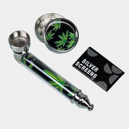 Pfeifenset + Grinder + Siebe + Etui - GB The Green Brand