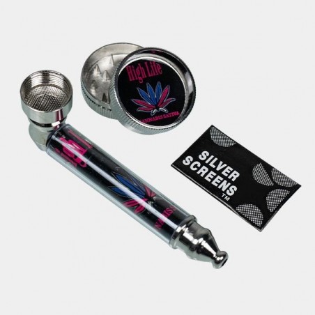 Pfeifenset + Grinder + Siebe + Etui - GB The Green Brand