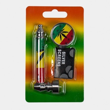 Pfeifenset + Grinder + Siebe + Etui - GB The Green Brand