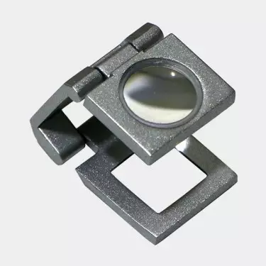 10X-Fadengelenzähler-Lupe offen