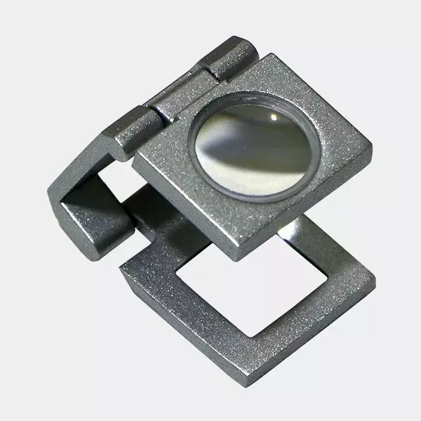 10X-Fadengelenzähler-Lupe offen