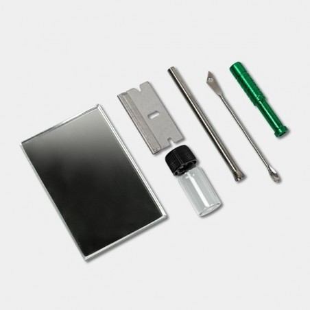 Schnupfset für Substanzen mit schwarzem Futteral - Günstig Grow