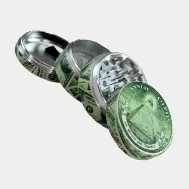 Grinder Black Leaf Dollar 4 Teile - GB The Green Brand