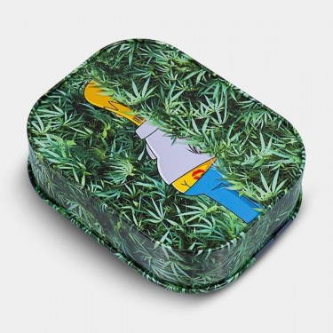 Metallbox mit 'Bush Meme' Raucherwanne Unterteil