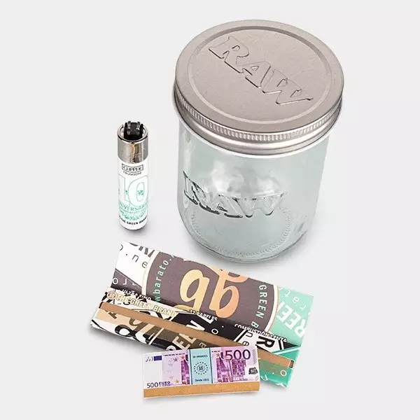 Raw Mason Jar Glasbehälter + Etui - GB The Green Brand