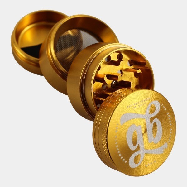 Aluminium Grinder GB 4 Teile 40mm gelb offen