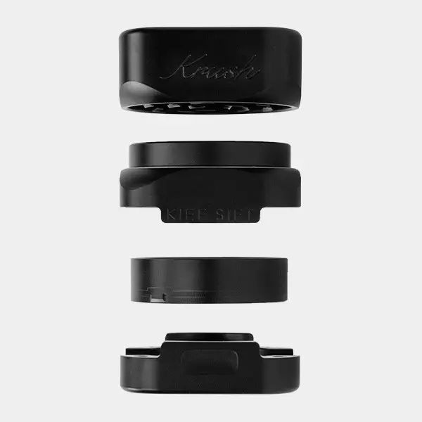 Krush Kube 3.0 Aluminium-Grinder schwarz Teile