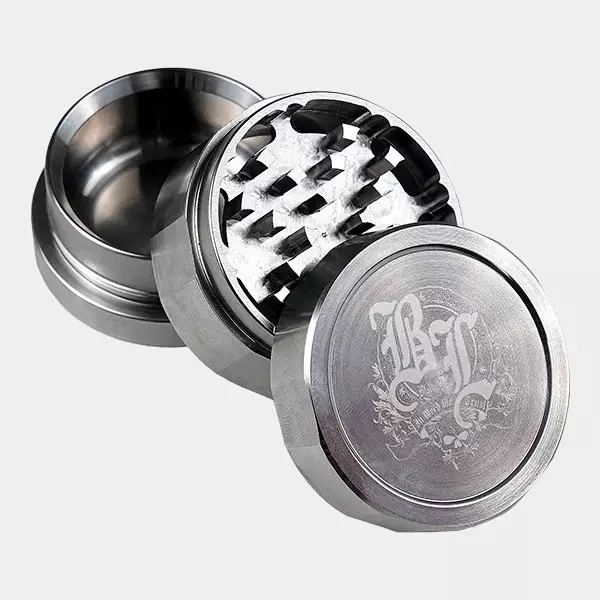 Deluxe Edelstahl-Grinder Schwarz Blatt Deluxe Edelstahl-Grinder Schwarz Blatt