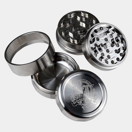 Deluxe Edelstahl-Grinder Schwarz Blatt - GB The Green Brand