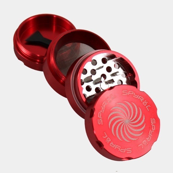 Grinder Spyral 55 mm, 4-teilig, rot