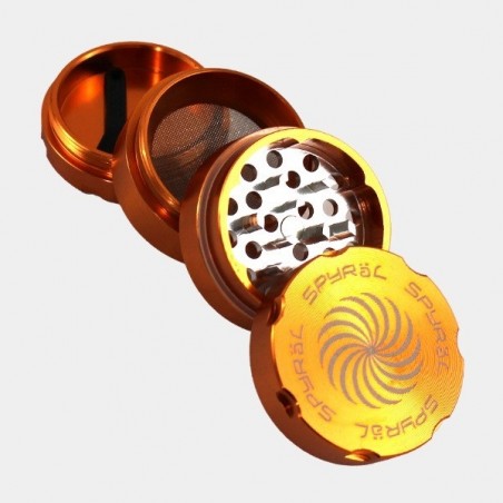 Grinder Spyral 55 mm, 4-teilig, orange