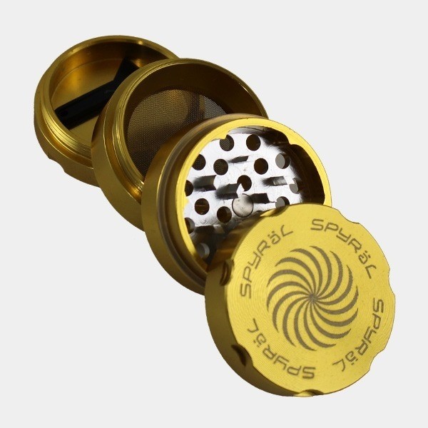 Grinder Spyral 55 mm, 4-teilig, gelb