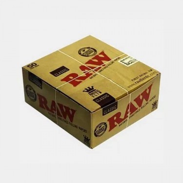 Raw King Size Box 50 Heftchen Papier - Günstig Wachsen