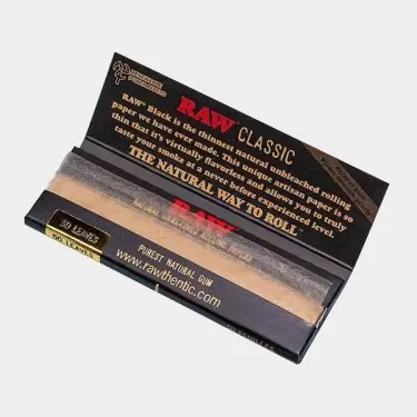 RAW Black 1.1/4 Ultra Dünnes Papier - GB The Green Brand