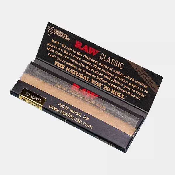 RAW Black 1.1/4 Ultra Dünnes Papier - GB The Green Brand