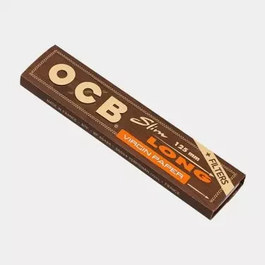OCB Virgin Slim Long + Filter Papier geschlossen