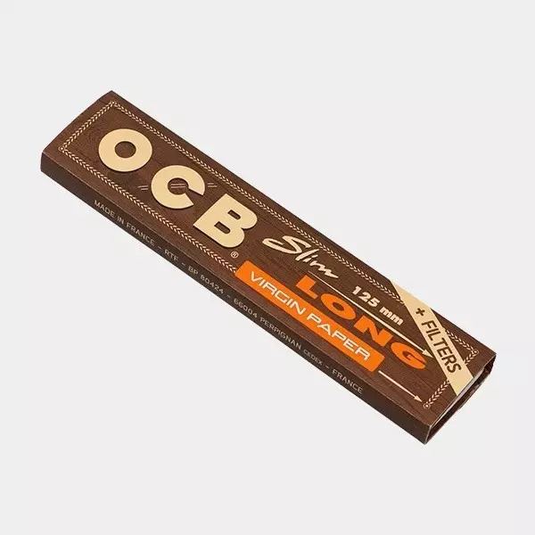 OCB Virgin Slim Long + Filter Papier geschlossen