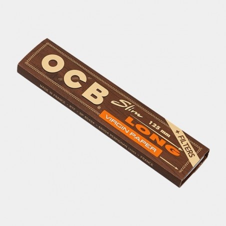 OCB Virgin Slim Long + Filter Papier geschlossen