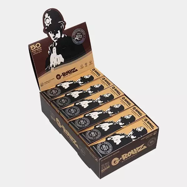 King Size Papier + Ungebleichter Filter G-Rollz rude copper display