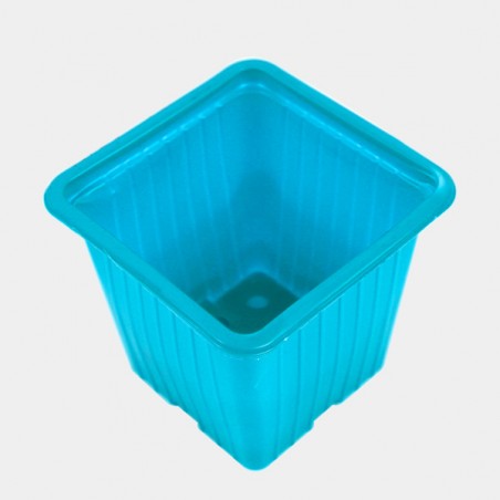 90 bunte Töpfe 7 x 7 x 6 cm blau