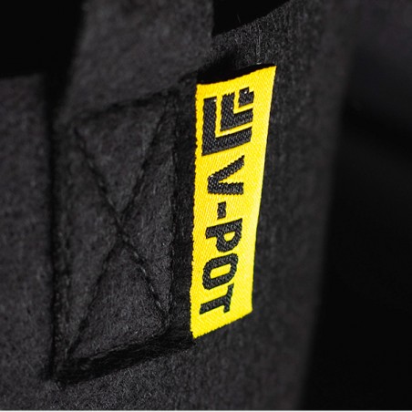 Schwarz Stofftopf V-Pot detail