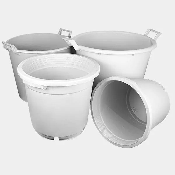 Sicht Große runde weiße Töpfe mit Griffen kaufen - GB The Green Brand