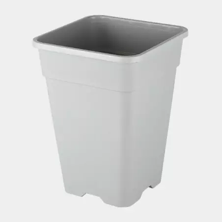 Quadratische weiße Blumentöpfe