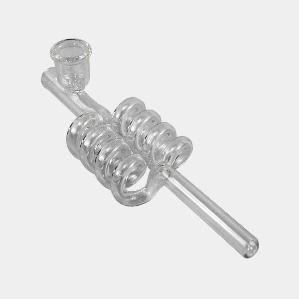 Glasspfeife mit Spirale